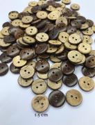 AHŞAP COCONUT DÜĞME 10 adet - 1.5 cm