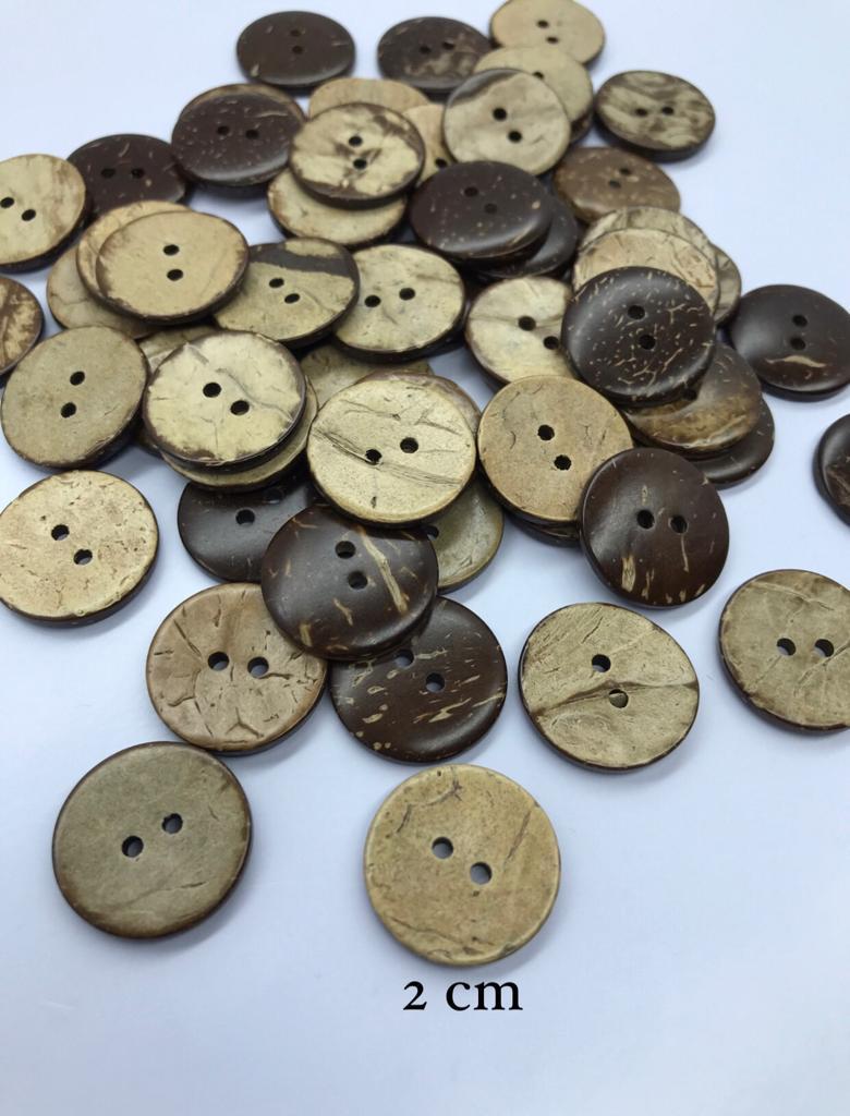 AHŞAP COCONUT DÜĞME 10 adet - 1.5 cm