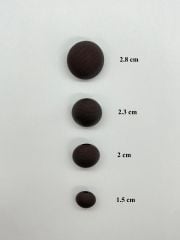 İTALYAN PLASTİK BOMBELİ KOYU KAHVE DÜĞME