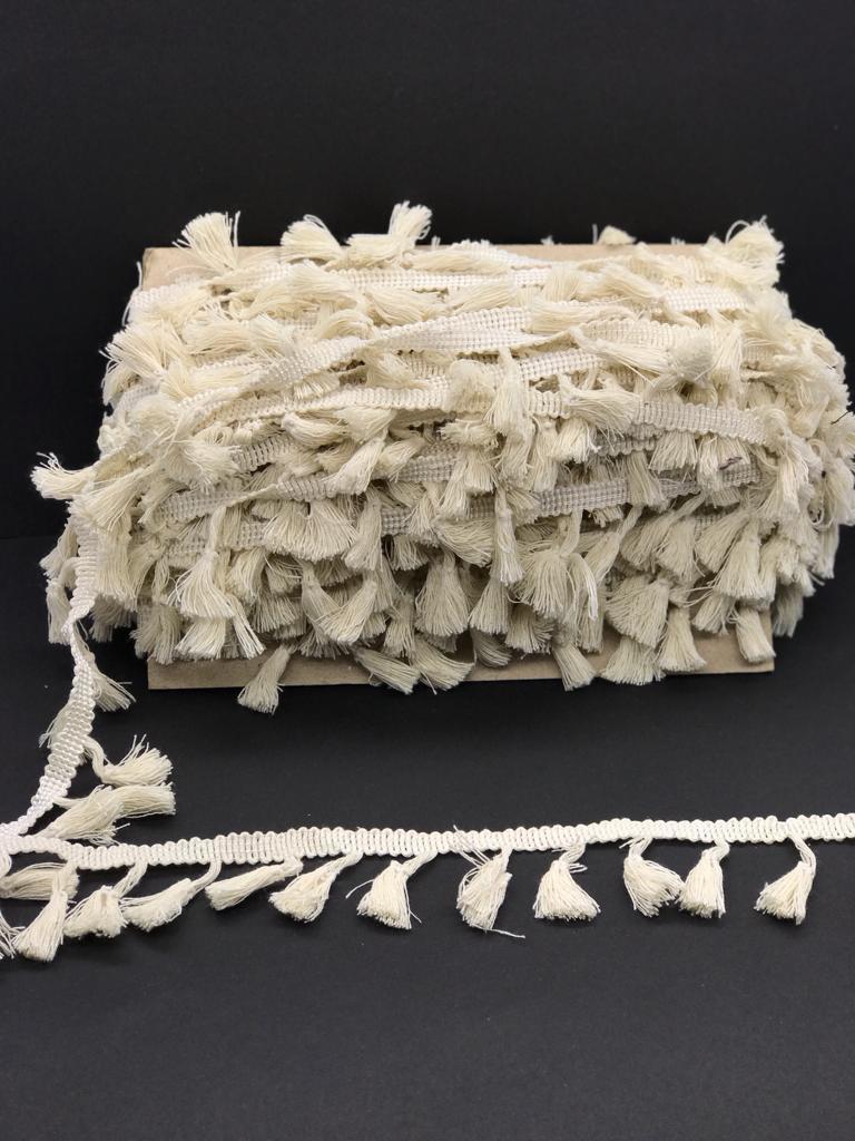 PAMUKLU ŞERİT SAÇAK KREM