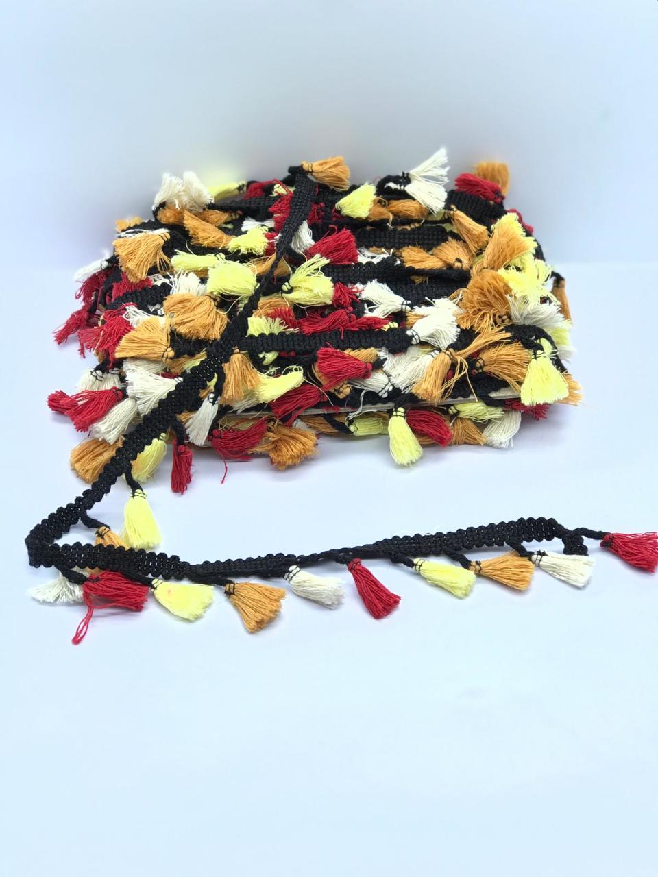 PAMUKLU ŞERİT SAÇAK RENKLİ