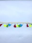 PAMUKLU ŞERİT SAÇAK RENKLİ