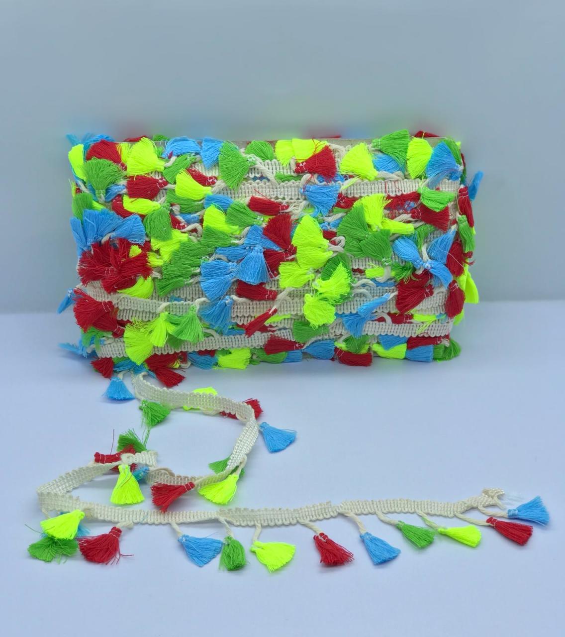 PAMUKLU ŞERİT SAÇAK RENKLİ