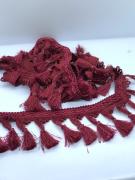 PAMUK ŞERİT SAÇAK BORDO